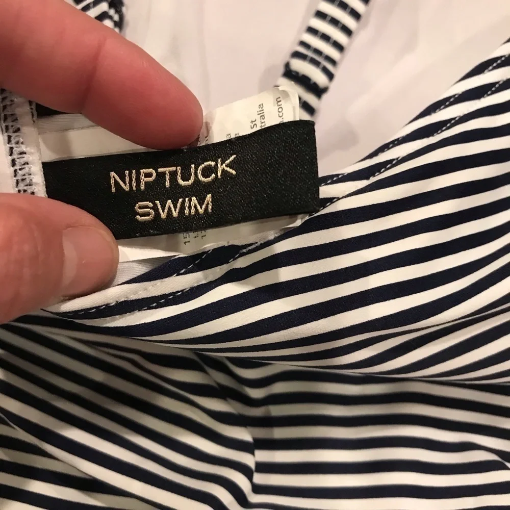 Niptuck striped one piece swimsuit multi fit cup 6